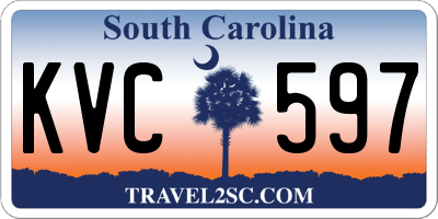 SC license plate KVC597