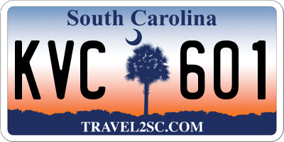 SC license plate KVC601