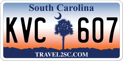 SC license plate KVC607
