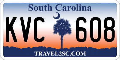 SC license plate KVC608