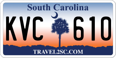 SC license plate KVC610