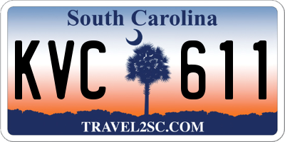 SC license plate KVC611