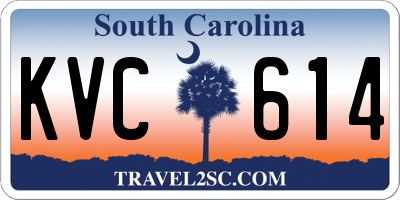 SC license plate KVC614