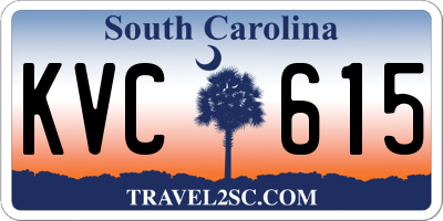 SC license plate KVC615
