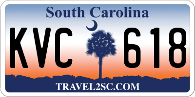 SC license plate KVC618