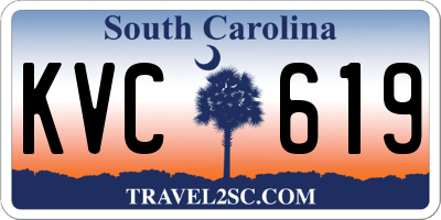SC license plate KVC619