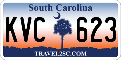 SC license plate KVC623
