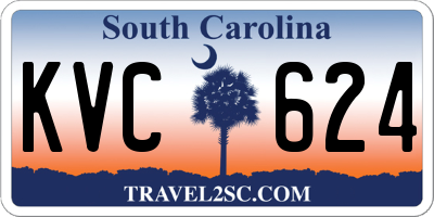 SC license plate KVC624