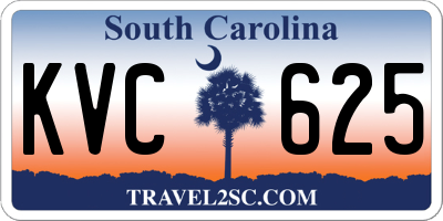SC license plate KVC625