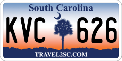 SC license plate KVC626
