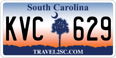 SC license plate KVC629