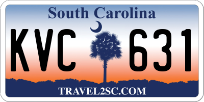 SC license plate KVC631