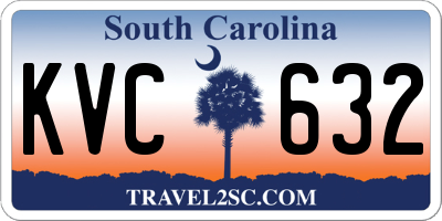 SC license plate KVC632