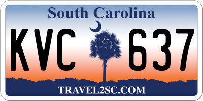 SC license plate KVC637
