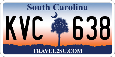 SC license plate KVC638