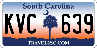 SC license plate KVC639