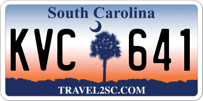 SC license plate KVC641