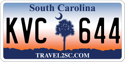 SC license plate KVC644