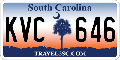 SC license plate KVC646