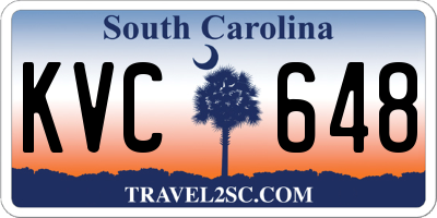 SC license plate KVC648
