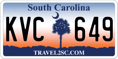 SC license plate KVC649