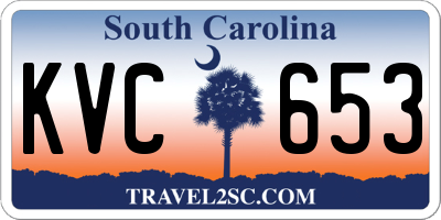 SC license plate KVC653