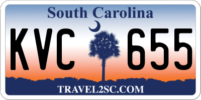 SC license plate KVC655