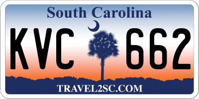 SC license plate KVC662
