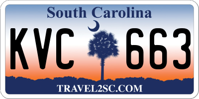 SC license plate KVC663