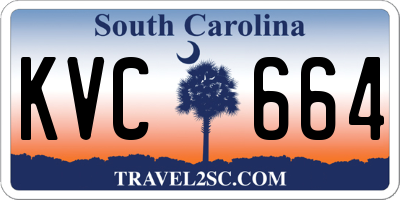SC license plate KVC664