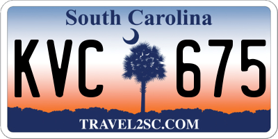 SC license plate KVC675