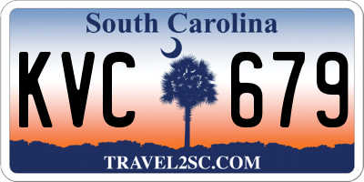 SC license plate KVC679