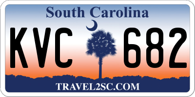 SC license plate KVC682