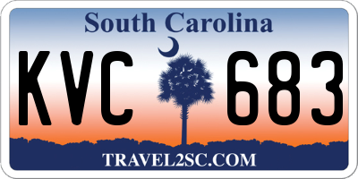 SC license plate KVC683