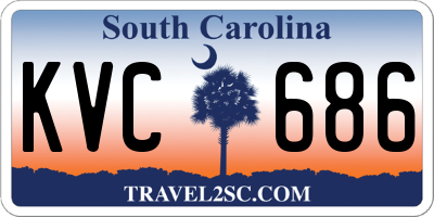 SC license plate KVC686