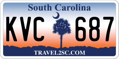 SC license plate KVC687