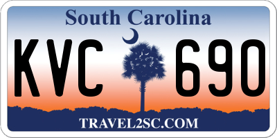 SC license plate KVC690