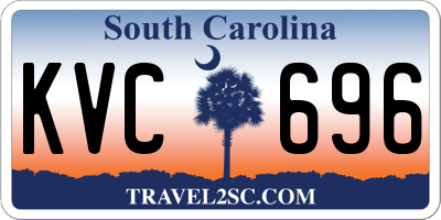 SC license plate KVC696