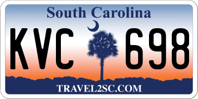 SC license plate KVC698