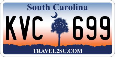 SC license plate KVC699