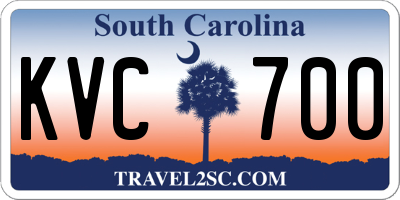 SC license plate KVC700