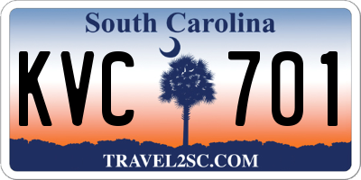 SC license plate KVC701
