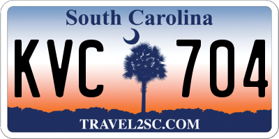 SC license plate KVC704