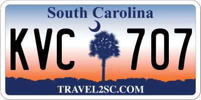 SC license plate KVC707