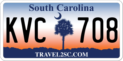 SC license plate KVC708