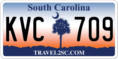 SC license plate KVC709