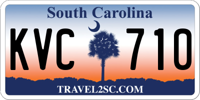 SC license plate KVC710