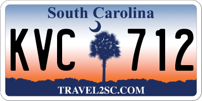 SC license plate KVC712
