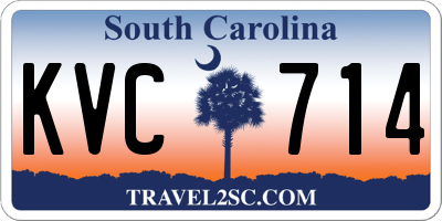 SC license plate KVC714