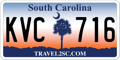 SC license plate KVC716